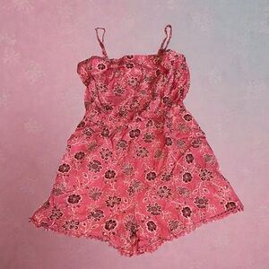 Floral Pink Romper Girls (S 7/8) NEW Hello Franki